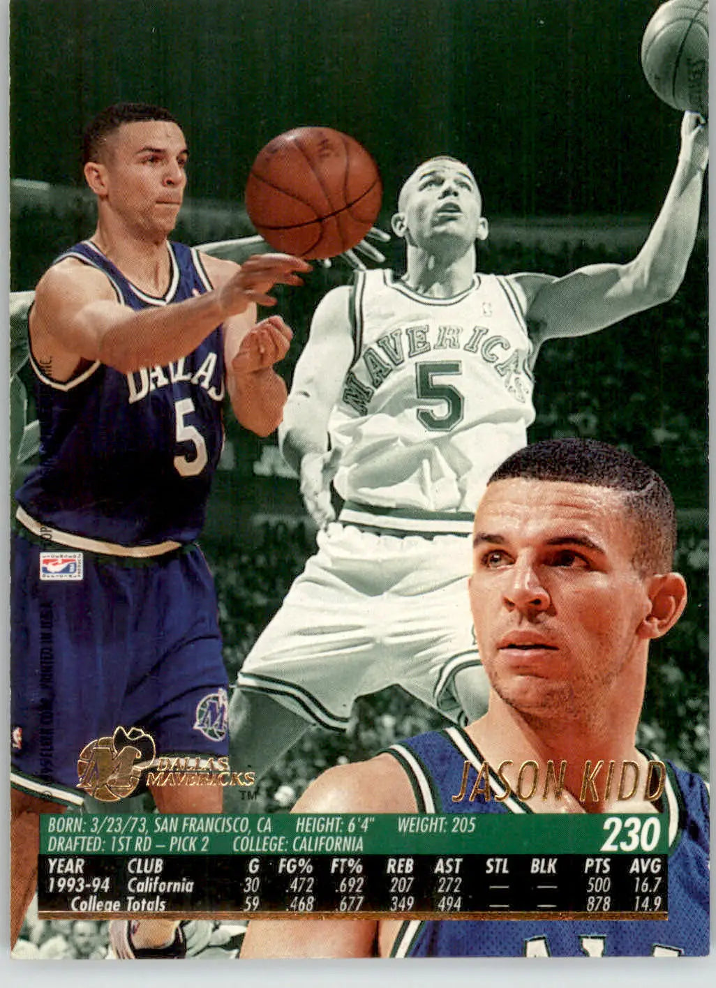Jason Kidd - 1994-95 Ultra - #230 - Basketball - Basketball Card Single