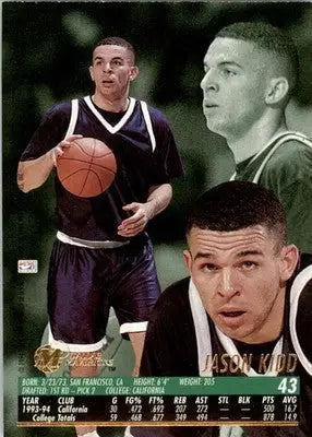 Jason Kidd - 1994-95 Ultra - #43 - RC Basketball - Basketball Card Single