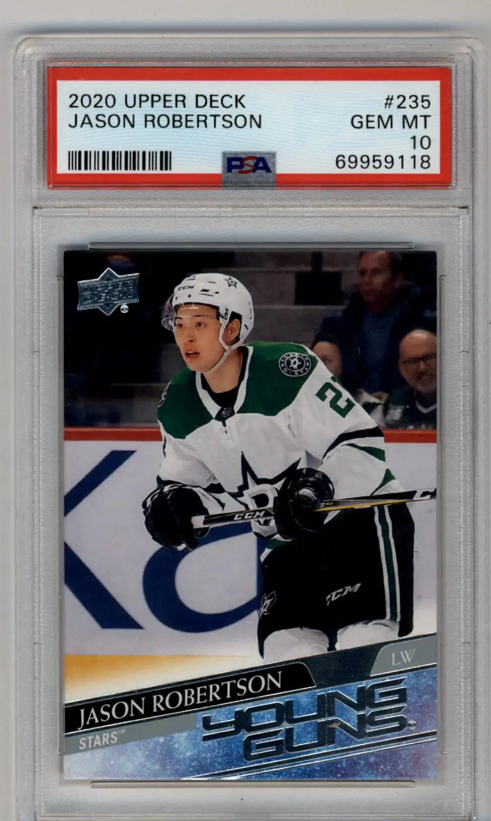 Jason Robertson 2020 Upper Deck Rookie #235 PSA 10 Gem Mint 9118 - Hockey Card Single