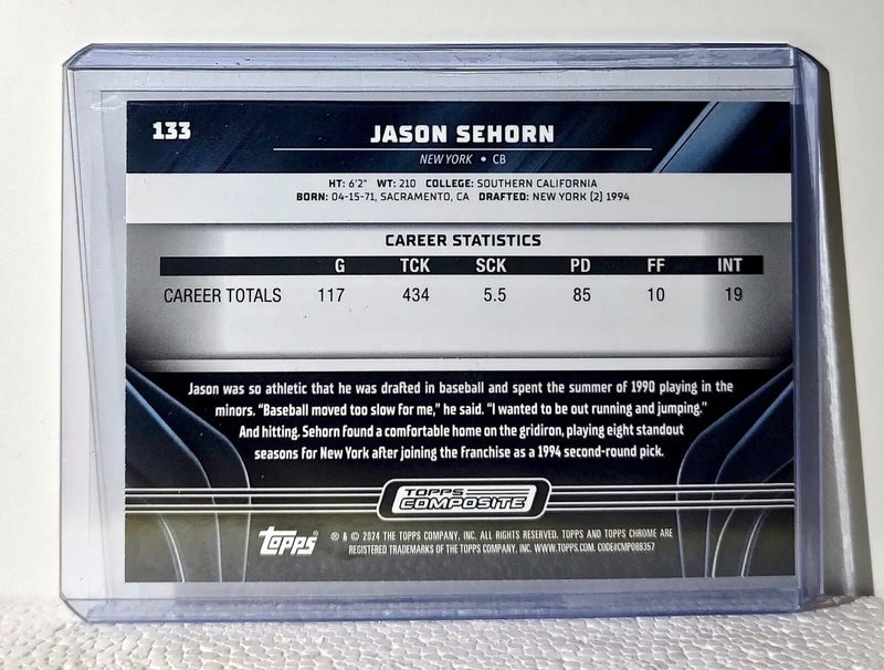 Jason Sehorn 2023 Topps Chrome Black NFL #133 Football Card New York Giants
