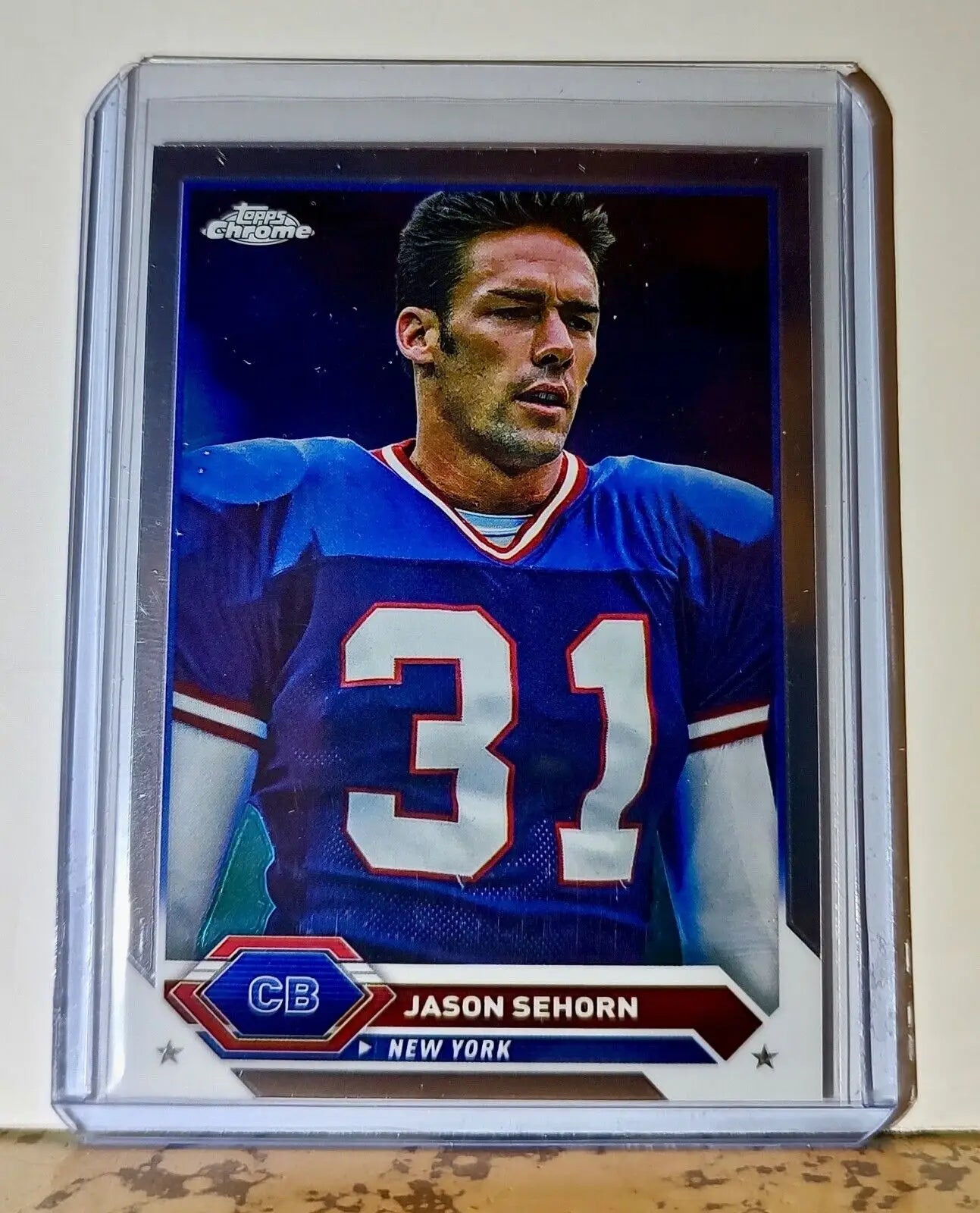 Jason Sehorn 2023 Topps Chrome NFL #15 Football Card New York Giants - Football Card Single