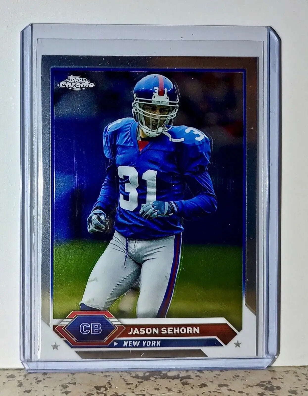 Jason Sehorn 2023 Topps Chrome NFL #45 Football Card New York Giants