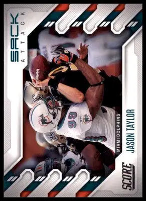 Jason Taylor 2022 Score Sack Attack #SA-JT Miami Dolphins - Football Card Single