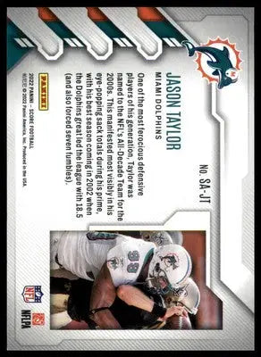 Jason Taylor 2022 Score Sack Attack #SA-JT Miami Dolphins - Football Card Single