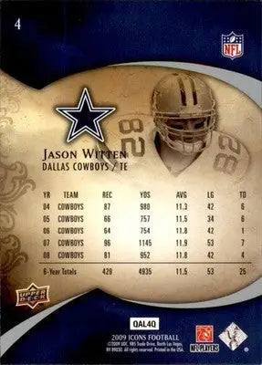 Jason Witten - 2009 Upper Deck Icons - #4 - Football - Football Card Single