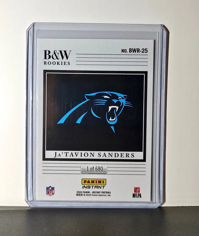 Ja’Tavion Sanders 2024 Panini NFL #25 Black & White Rookies Panthers 1 of 680