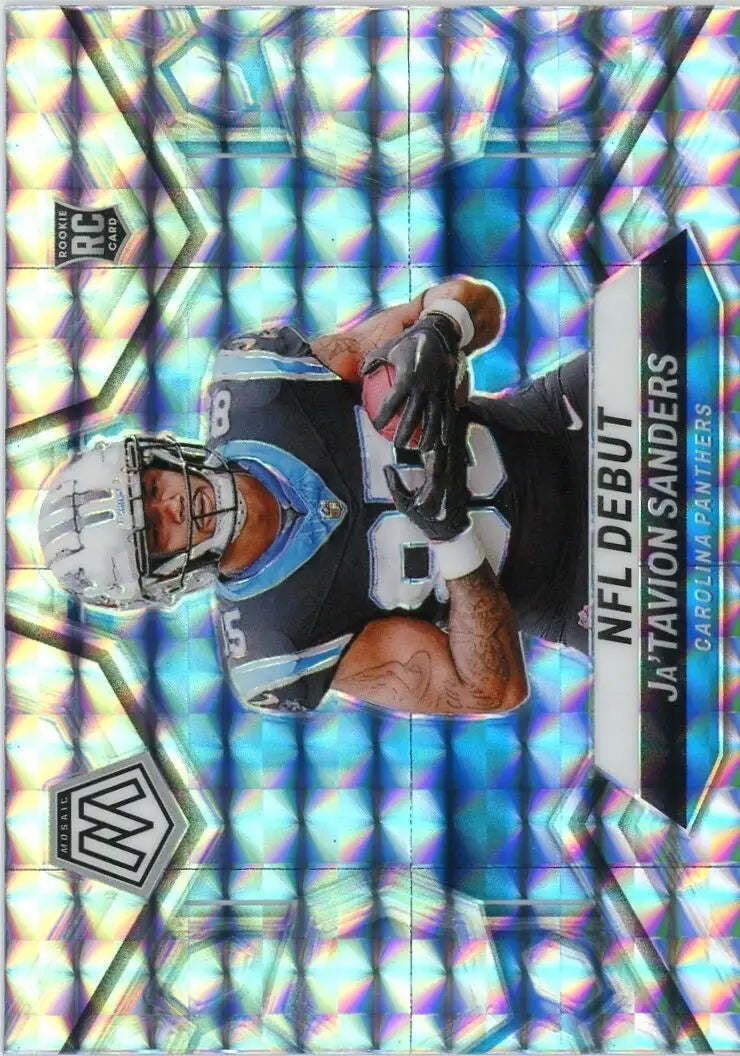 JaTavion Sanders Rookie 2024 Panini Mosaic NFL Debut Silver Mosaic Prizm #288 - Football Card Single