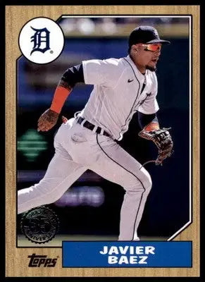 Javier Baez 2022 Topps Update 1987 Baseball Anniversary #87TBU-19 Detroit Tigers - Baseball Card Single