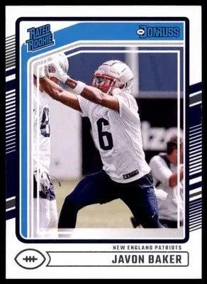 Javon Baker Rookie 2024 Donruss #353 New England Patriots - Football Card Single