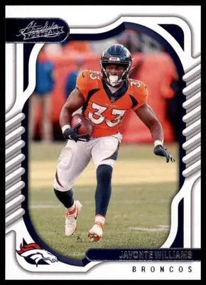 Javonte Williams 2022 Panini Absolute #12 Denver Broncos - Football Card Single