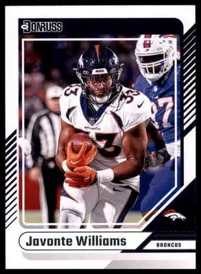Javonte Williams 2024 Donruss #48 Denver Broncos Football Card NFL Sports - Football Card Single