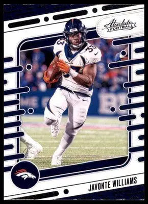 Javonte Williams 2024 Panini Absolute Retail #31 Denver Broncos Football Card - Football Card Single