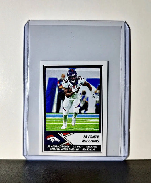 Javonte Williams 2024 Panini NFL Sticker #237 Denver Broncos - Football Card Single