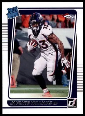 Javonte Williams Rookie 2021 Donruss #275 Denver Broncos - Football Card Single
