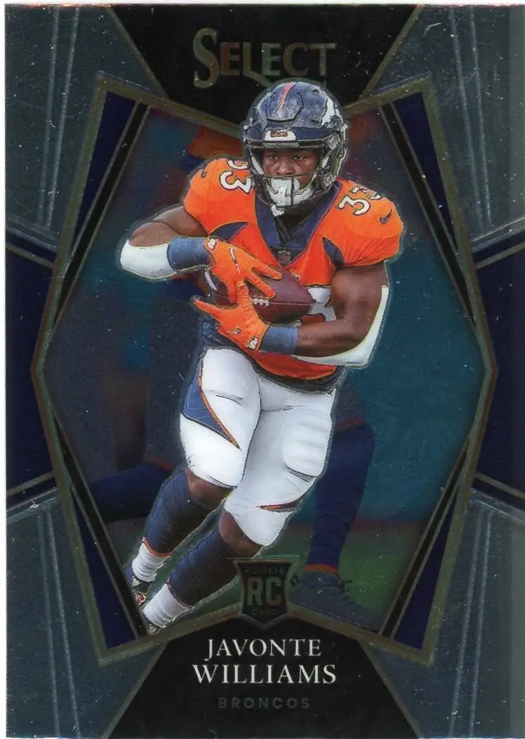 Javonte Williams Rookie 2021 Panini Select Premier #157 Denver Broncos Football - Football Card Single