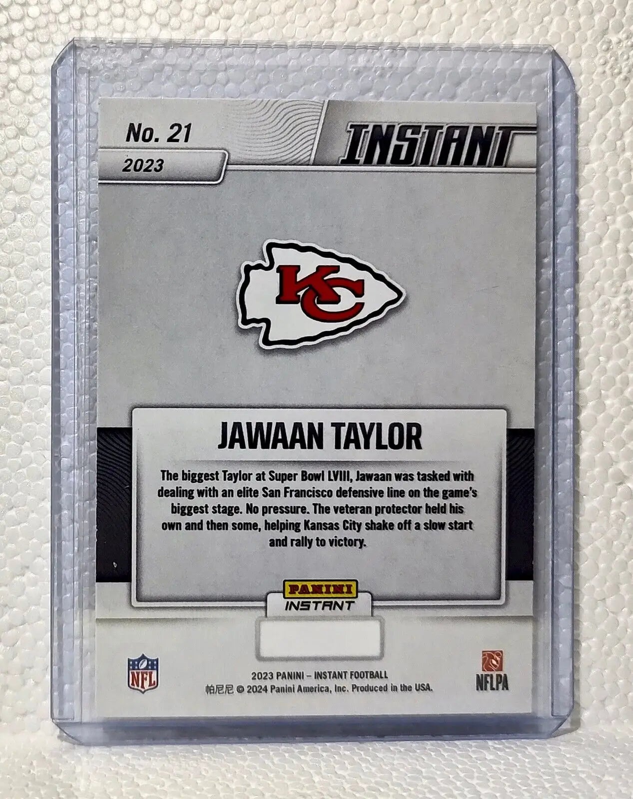 Jawaan Taylor 2023 Panini NFL Superbowl Champions #21 Card Kansas City Chiefs - Football Card Single