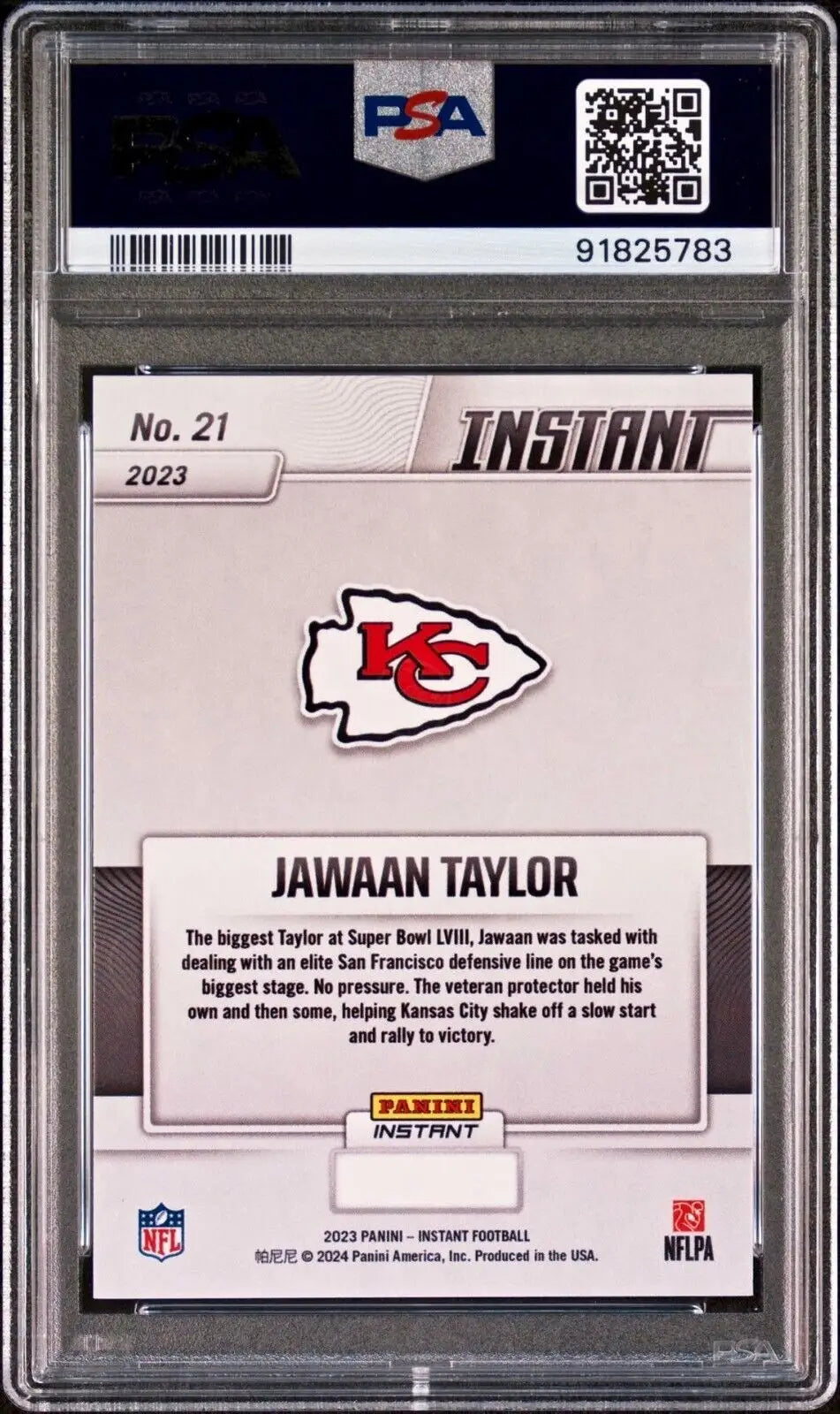 Jawaan Taylor 2023 Panini NFL Superbowl Champions #21 Card PSA 9 Mint - Football Card Single