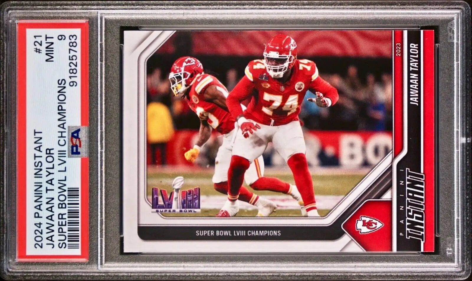 Jawaan Taylor 2023 Panini NFL Superbowl Champions #21 Card PSA 9 Mint - Football Card Single
