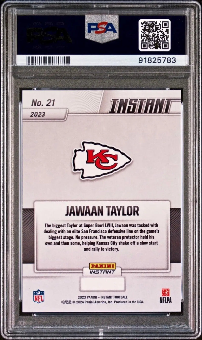 Jawaan Taylor 2023 Panini NFL Superbowl Champions #21 Card PSA 9 Mint