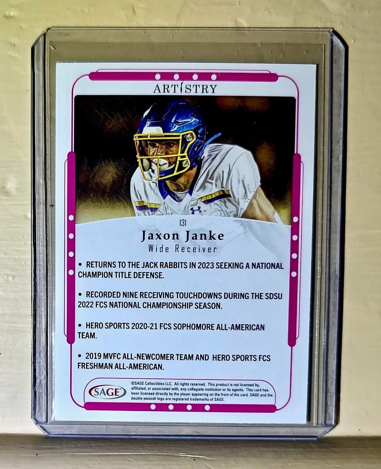 Jaxon Janke 2023 SAGE Artistry Football #131 Card - Football Card Single