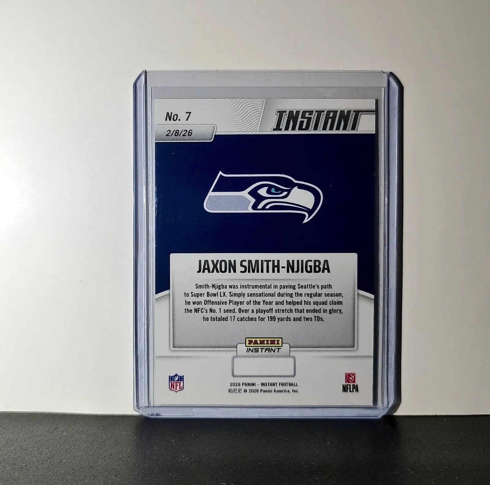 Jaxon Smith-Njigba 2026 Panini NFL Super Bowl LIX Champions #7 Seattle Seahawks - Football Card Single