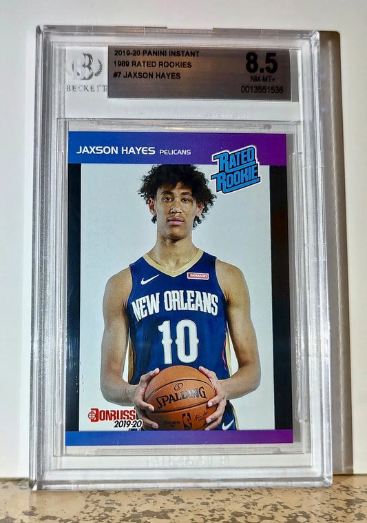 Jaxson Hayes 2019-20 Panini NBA #7 1989 Rated Rookies 1/3431 BGS 8.5 Pelicans - Basketball Card Single