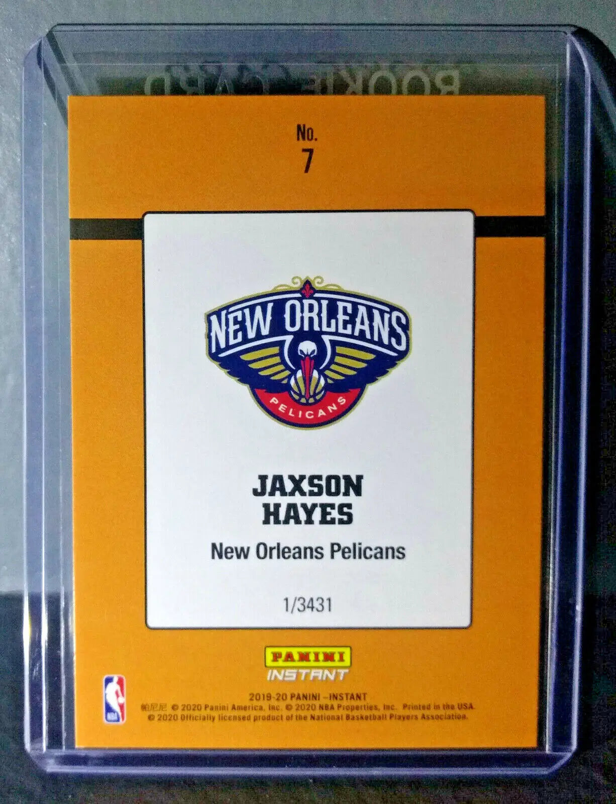 Jaxson Hayes 2019-20 Panini NBA #7 Rated Rookie Retro Card 1/3431 - Basketball Card Single