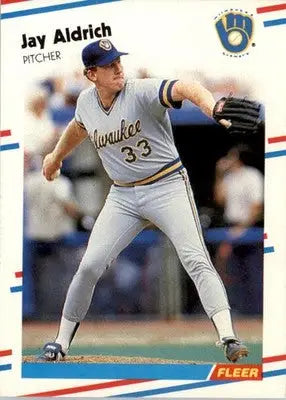 Jay Aldrich - 1988 Fleer - #155 - RC Baseball - Baseball Card Single