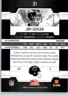 Jay Cutler - 2009 Donruss Elite - #31 - Football - Football Card Single