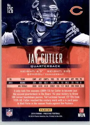 Jay Cutler - 2014 Panini Prestige - #126 - Football - Football Card Single
