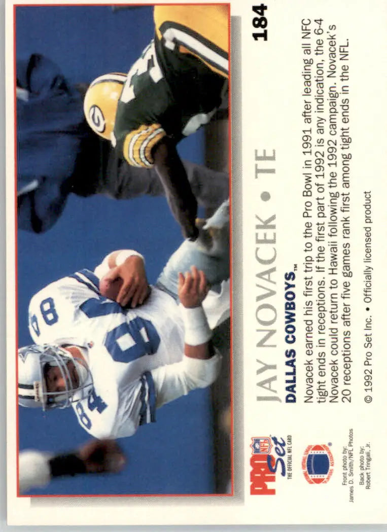 Jay Novacek - 1992 Pro Set Power - #184 - Football - Football Card Single