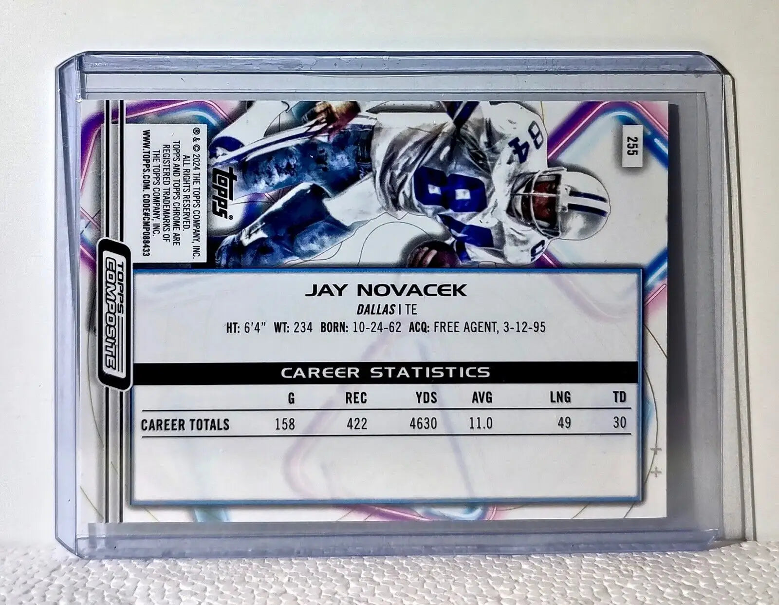 Jay Novacek 2023 Topps Chrome Cosmic NFL #255 Football Card Dallas Cowboys - Football Card Single