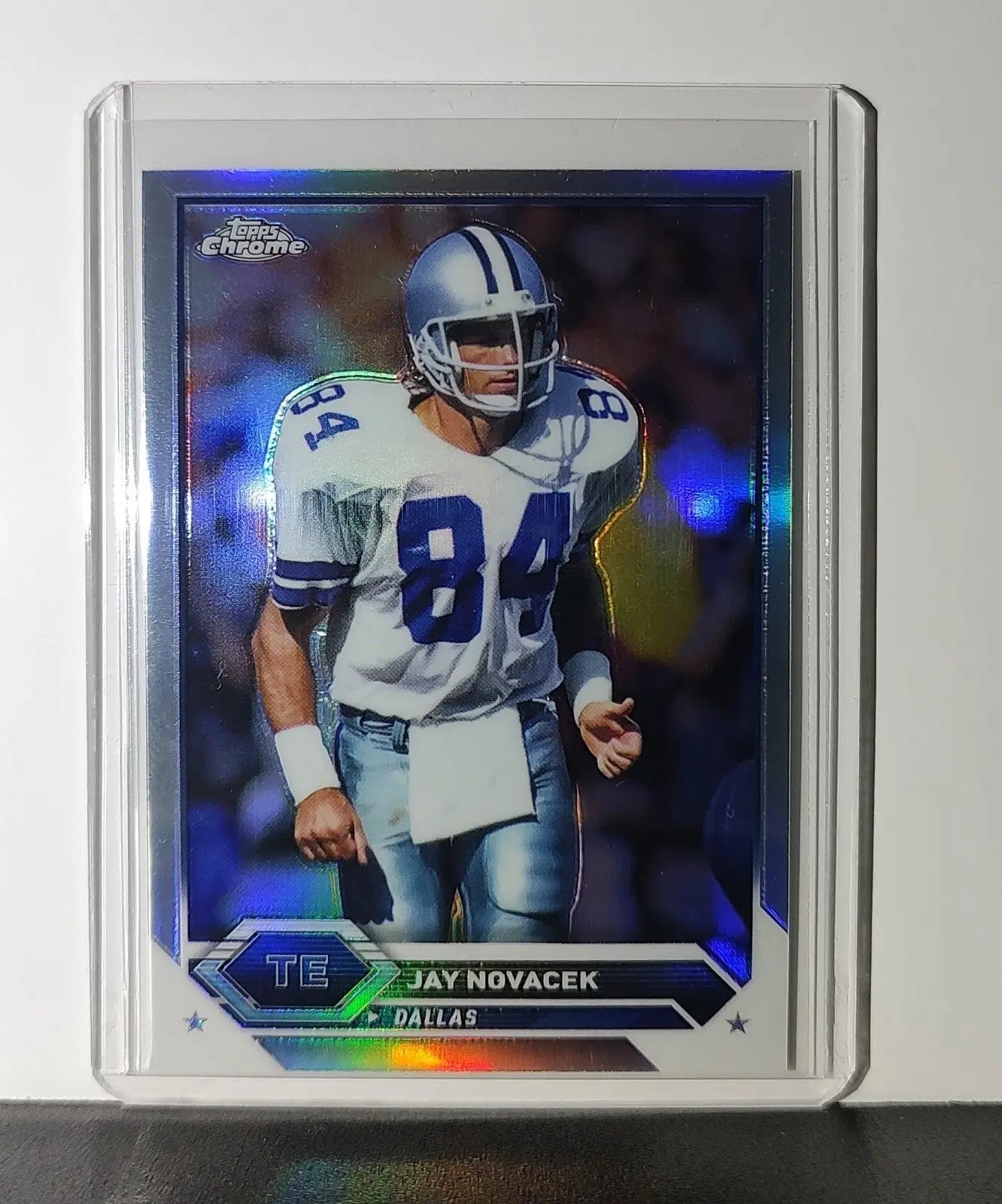 Jay Novacek 2023 Topps Chrome NFL #28 Refractor Card Dallas Cowboys