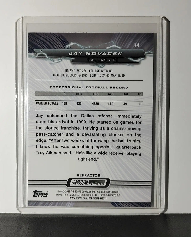 Jay Novacek 2023 Topps Resurgence NFL #74 Refractor Card Dallas Cowboys