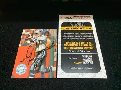 Jay Novacek Signed Autographed 1991 Pro Set #179 Football Card COWBOYS JSA Auto - Football Card Single