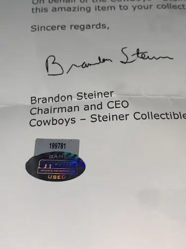 Jay Ratliff Dallas Cowboys NFL Game Worn Used Gloves Equipment STEINER Auburn - Sports Memorabilia