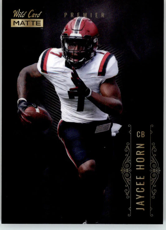 Jaycee Horn - 2021 Wild Card Matte White - #MBC-15 - Black Football - Football Card Single