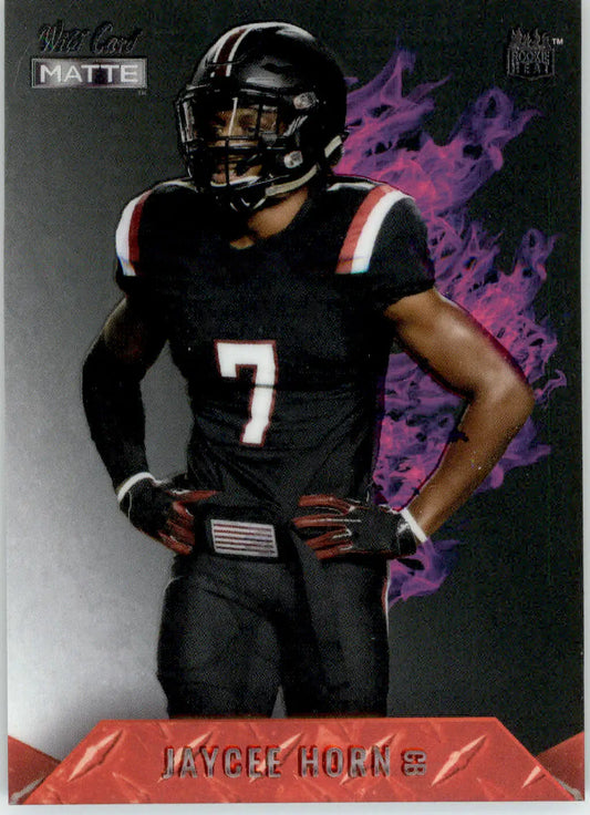 Jaycee Horn - 2021 Wild Card Matte White - #MRHR-15 - Red Hot Rookie Football - Football Card Single