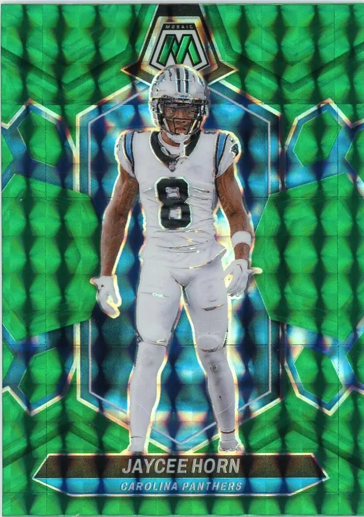 Jaycee Horn 2024 Panini Mosaic Green Mosaic #32 Carolina Panthers Football Card - Football Card Single