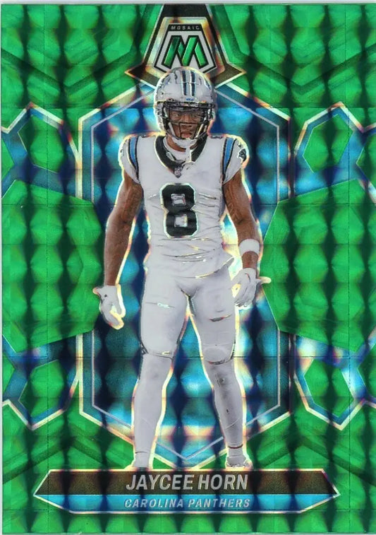 Jaycee Horn 2024 Panini Mosaic Green Mosaic #32 Carolina Panthers Football Card - Football Card Single