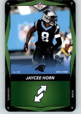 Jaycee Horn - 2024 UNO Elite Core Edition - Green - #078 - Football - Football Card Single