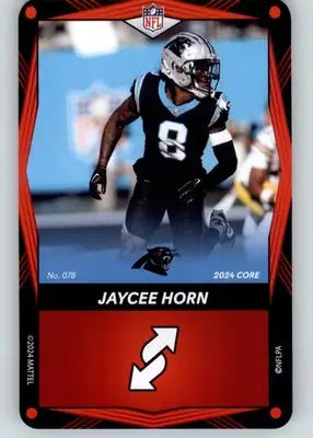 Jaycee Horn - 2024 UNO Elite Core Edition - Red - #078 - Football - Football Card Single