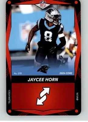 Jaycee Horn - 2024 UNO Elite Core Edition - Red - #078 - Football - Football Card Single