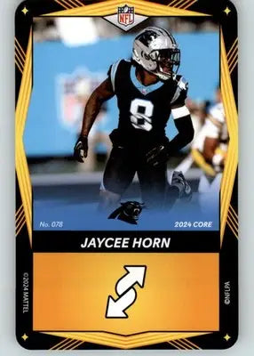 Jaycee Horn - 2024 UNO Elite Core Edition - Yellow - #078 - Football - Football Card Single
