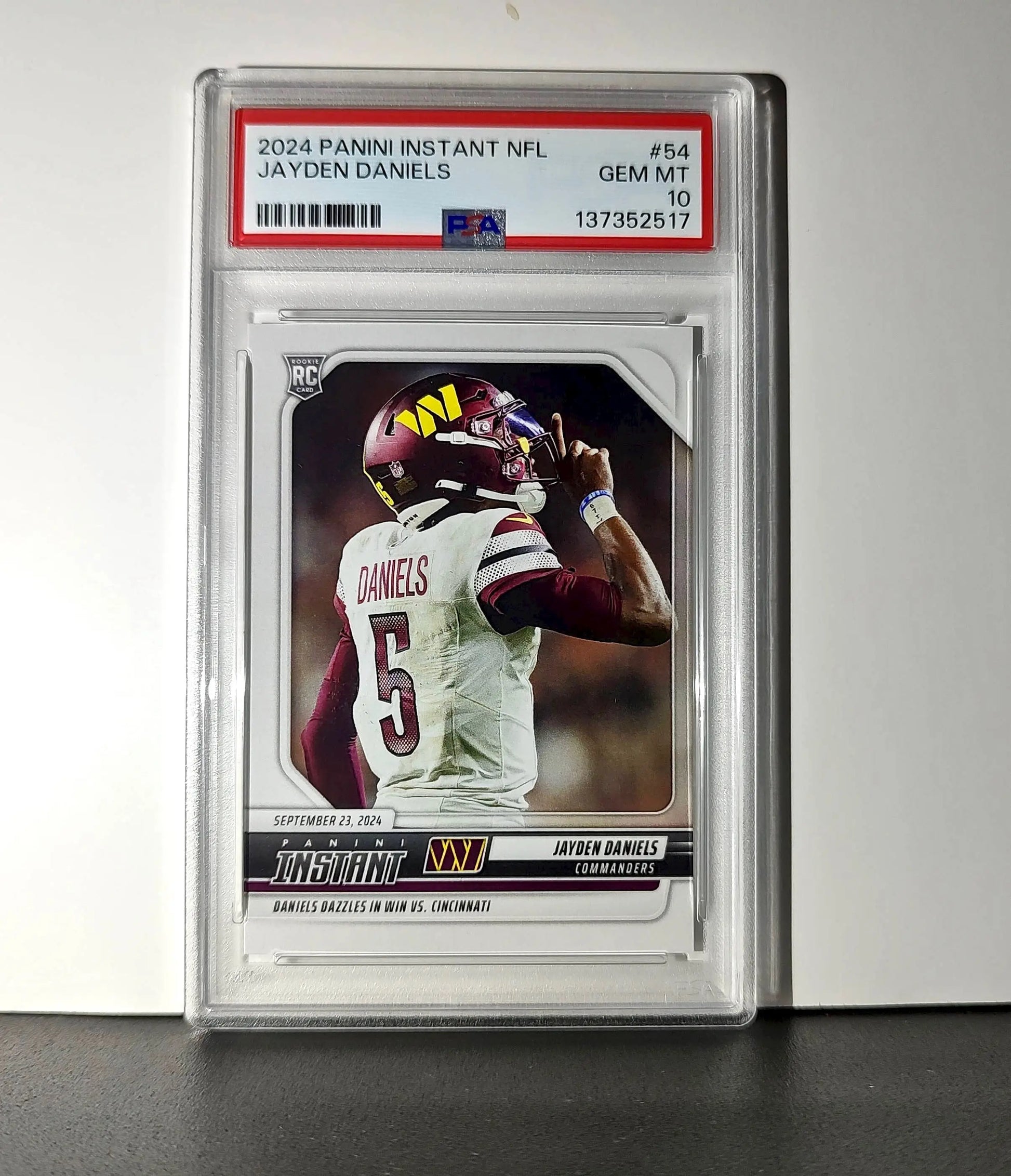 Jayden Daniels 2024 Panini Instant NFL Rookie #54 PSA 10 Gem Mint