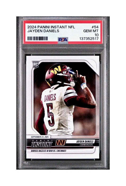 Jayden Daniels 2024 Panini Instant NFL Rookie #54 PSA 10 Gem Mint - Football Card Single