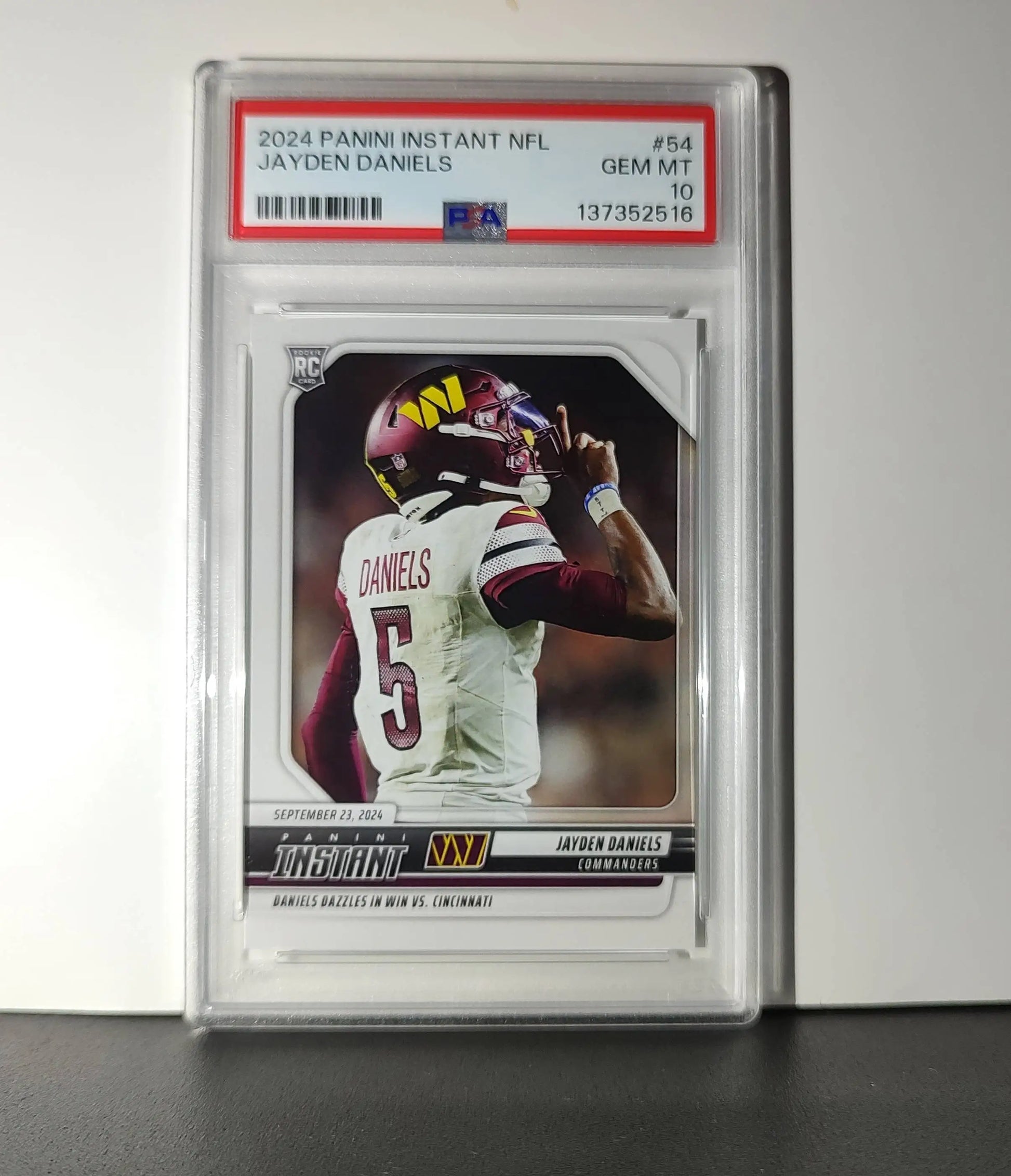 Jayden Daniels 2024 Panini Instant NFL Rookie #54 PSA 10 Gem Mint