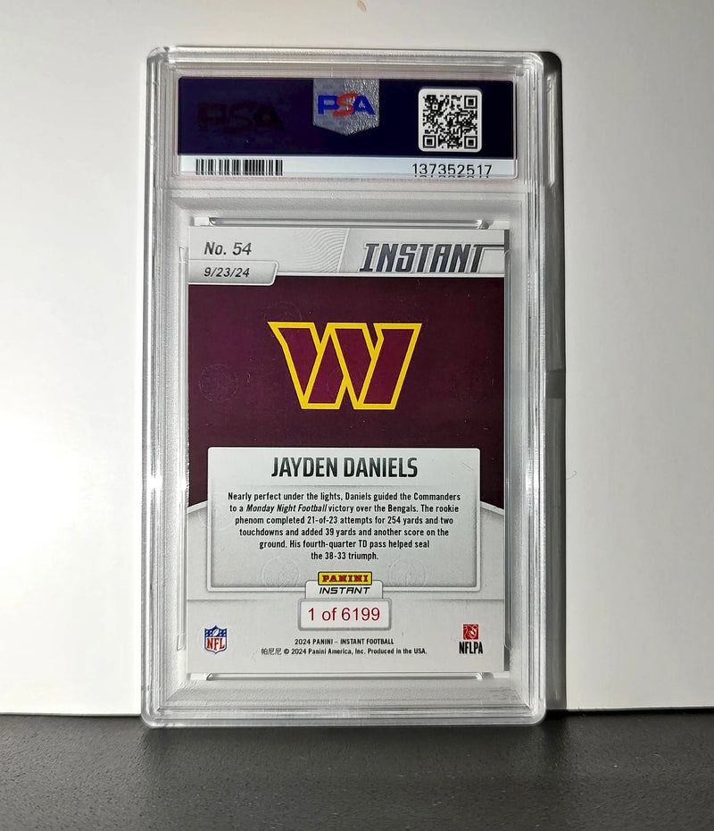 Jayden Daniels 2024 Panini Instant NFL Rookie #54 PSA 10 Gem Mint