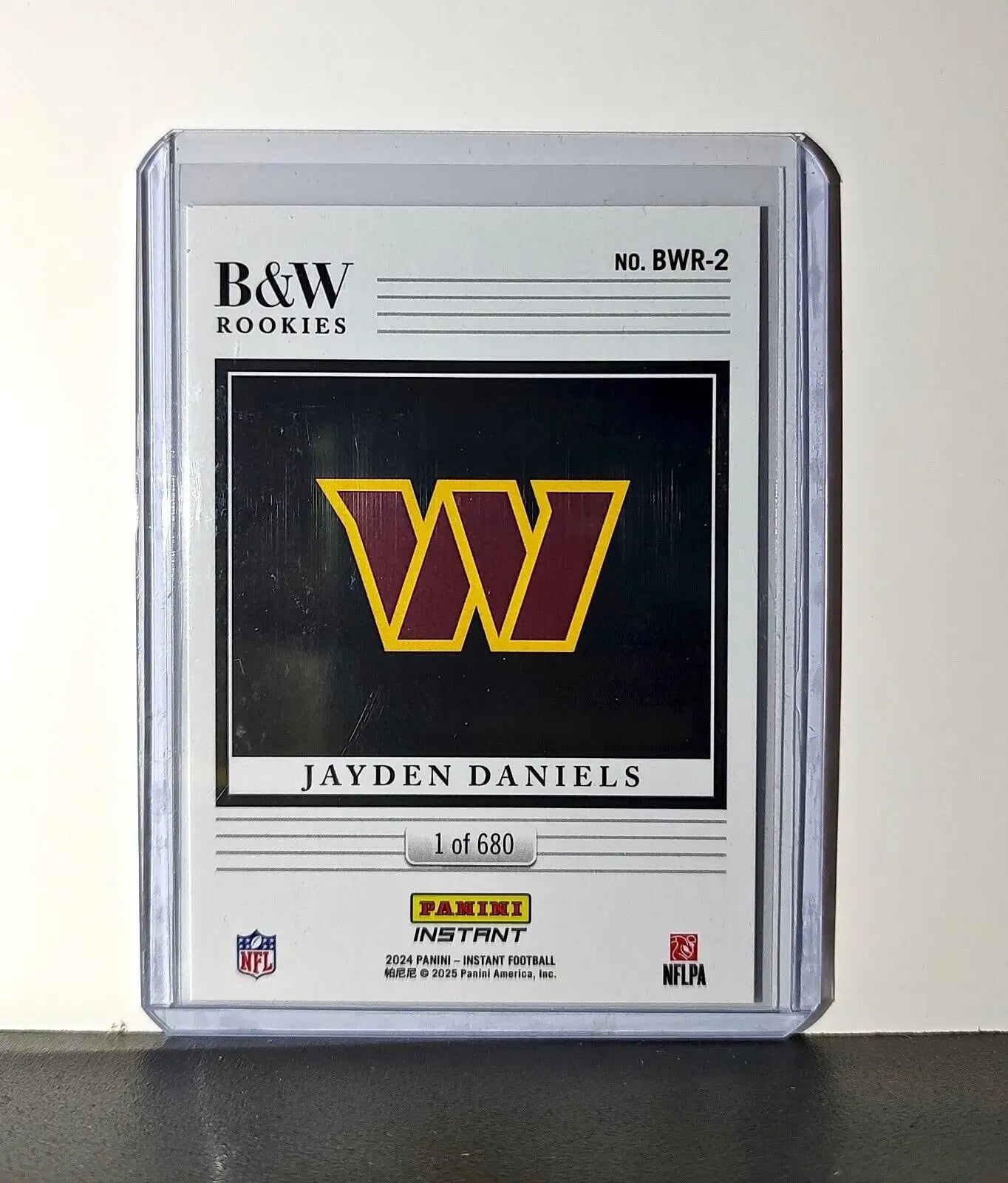 Jayden Daniels 2024 Panini NFL #2 Black & White Rookies Card Commanders 1 of 680