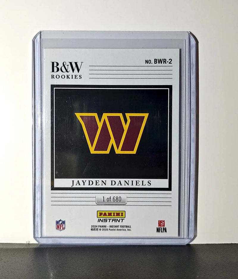 Jayden Daniels 2024 Panini NFL #2 Black & White Rookies Card Commanders 1 of 680